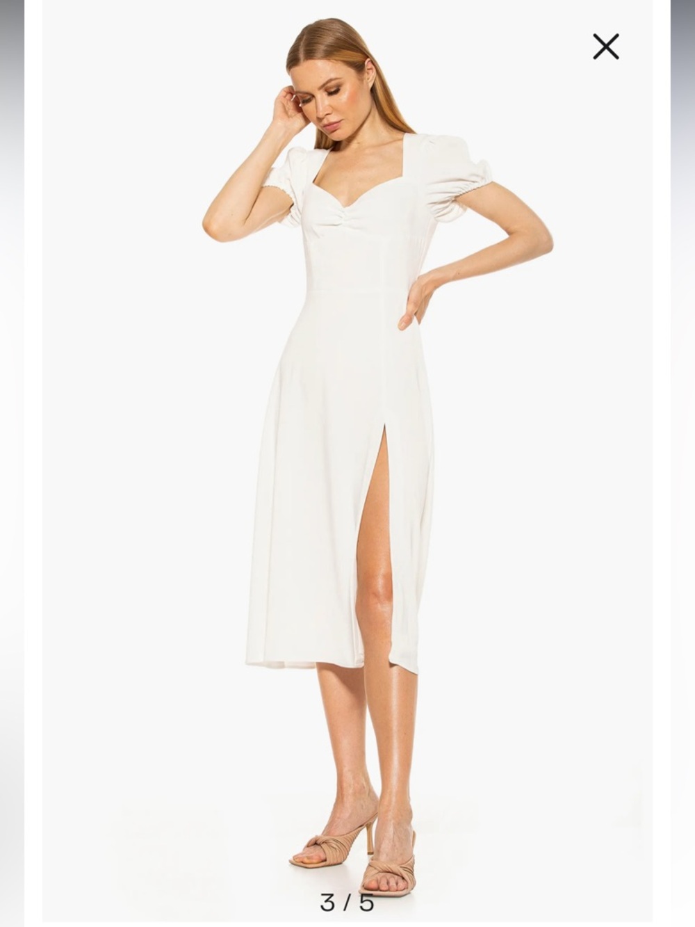 Alexia Admor - Gracie Sweetheart Slit Midi Dress